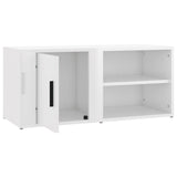 NNEVL TV Cabinet High Gloss White 80x31.5x36 cm Engineered Wood