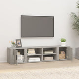 NNEVL TV Cabinets 2 pcs Concrete Grey 80x31.5x36 cm Engineered Wood