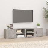 NNEVL TV Cabinets 2 pcs Concrete Grey 80x31.5x36 cm Engineered Wood