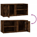 NNEVL TV Cabinet Smoked Oak 80x31.5x36 cm Engineered Wood