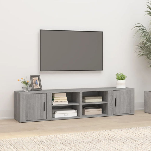 NNEVL TV Cabinets 2 pcs Grey Sonoma 80x31.5x36 cm Engineered Wood