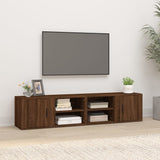 NNEVL TV Cabinets 2 pcs Brown Oak 80x31.5x36 cm Engineered Wood