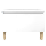 NNEVL Side Table High Gloss White 50x46x35 cm Engineered Wood