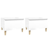 NNEVL Side Tables 2 pcs High Gloss White 50x46x35 cm Engineered Wood