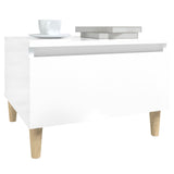 NNEVL Side Tables 2 pcs High Gloss White 50x46x35 cm Engineered Wood