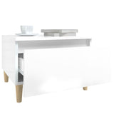 NNEVL Side Tables 2 pcs High Gloss White 50x46x35 cm Engineered Wood
