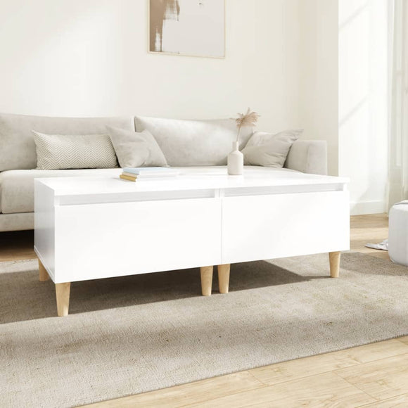 NNEVL Side Tables 2 pcs High Gloss White 50x46x35 cm Engineered Wood