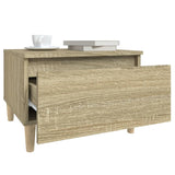 NNEVL Side Table Sonoma Oak 50x46x35 cm Engineered Wood