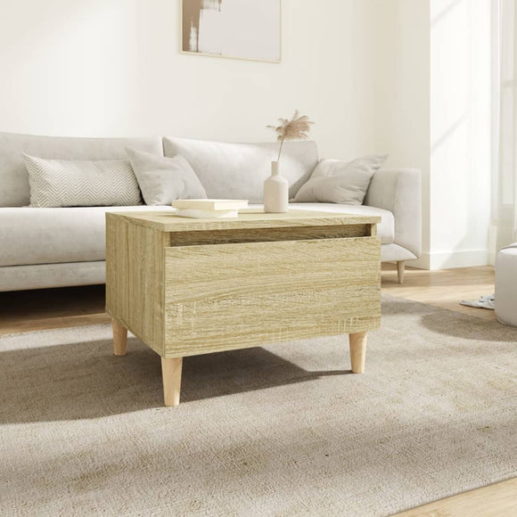 NNEVL Side Table Sonoma Oak 50x46x35 cm Engineered Wood