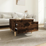 NNEVL Side Table Smoked Oak 50x46x35 cm Engineered Wood