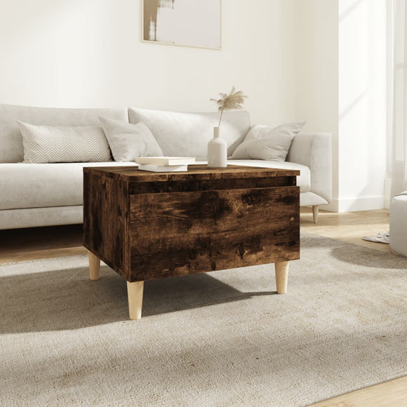 NNEVL Side Table Smoked Oak 50x46x35 cm Engineered Wood