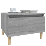NNEVL Side Table Grey Sonoma 50x46x35 cm Engineered Wood