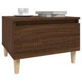 NNEVL Side Table Brown Oak 50x46x35 cm Engineered Wood