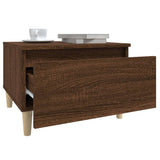 NNEVL Side Table Brown Oak 50x46x35 cm Engineered Wood