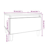 NNEVL Side Table Brown Oak 50x46x35 cm Engineered Wood