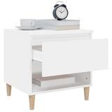 NNEVL Bedside Table White 50x46x50 cm Engineered Wood