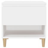 NNEVL Bedside Table White 50x46x50 cm Engineered Wood