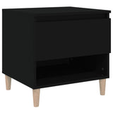 NNEVL Bedside Table Black 50x46x50 cm Engineered Wood