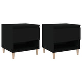 NNEVL Bedside Tables 2 pcs Black 50x46x50 cm Engineered Wood
