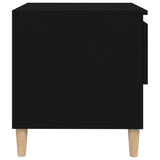 NNEVL Bedside Tables 2 pcs Black 50x46x50 cm Engineered Wood