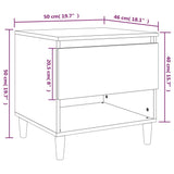 NNEVL Bedside Tables 2 pcs High Gloss White 50x46x50 cm Engineered Wood