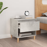 NNEVL Bedside Table Concrete Grey 50x46x50 cm Engineered Wood