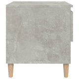 NNEVL Bedside Table Concrete Grey 50x46x50 cm Engineered Wood