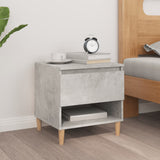 NNEVL Bedside Table Concrete Grey 50x46x50 cm Engineered Wood
