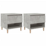 NNEVL Bedside Tables 2 pcs Concrete Grey 50x46x50 cm Engineered Wood