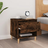 NNEVL Bedside Table Smoked Oak 50x46x50 cm Engineered Wood