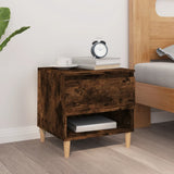 NNEVL Bedside Table Smoked Oak 50x46x50 cm Engineered Wood