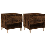 NNEVL Bedside Tables 2 pcs Smoked Oak 50x46x50 cm Engineered Wood