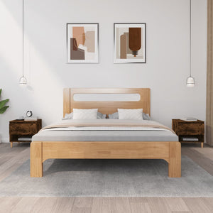 NNEVL Bedside Tables 2 pcs Smoked Oak 50x46x50 cm Engineered Wood