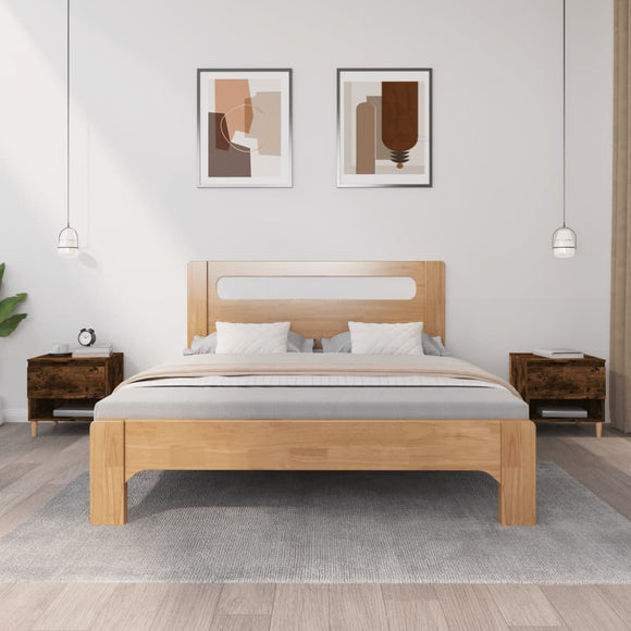 NNEVL Bedside Tables 2 pcs Smoked Oak 50x46x50 cm Engineered Wood