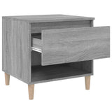 NNEVL Bedside Table Grey Sonoma 50x46x50 cm Engineered Wood
