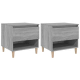 NNEVL Bedside Tables 2 pcs Grey Sonoma 50x46x50 cm Engineered Wood