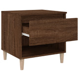 NNEVL Bedside Table Brown Oak 50x46x50 cm Engineered Wood