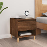 NNEVL Bedside Table Brown Oak 50x46x50 cm Engineered Wood