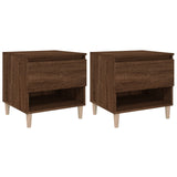 NNEVL Bedside Tables 2 pcs Brown Oak 50x46x50 cm Engineered Wood