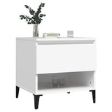 NNEVL Side Table White 50x46x50 cm Engineered Wood