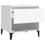 NNEVL Side Table White 50x46x50 cm Engineered Wood