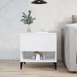 NNEVL Side Table White 50x46x50 cm Engineered Wood
