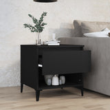 NNEVL Side Table Black 50x46x50 cm Engineered Wood