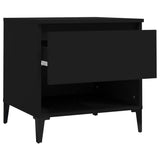 NNEVL Side Table Black 50x46x50 cm Engineered Wood