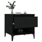 NNEVL Side Tables 2 pcs Black 50x46x50 cm Engineered Wood
