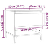 NNEVL Side Tables 2 pcs Black 50x46x50 cm Engineered Wood