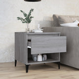 NNEVL Side Table Grey Sonoma 50x46x50 cm Engineered Wood