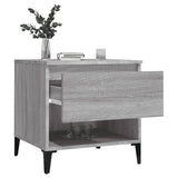 NNEVL Side Table Grey Sonoma 50x46x50 cm Engineered Wood