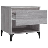NNEVL Side Table Grey Sonoma 50x46x50 cm Engineered Wood