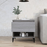 NNEVL Side Table Grey Sonoma 50x46x50 cm Engineered Wood